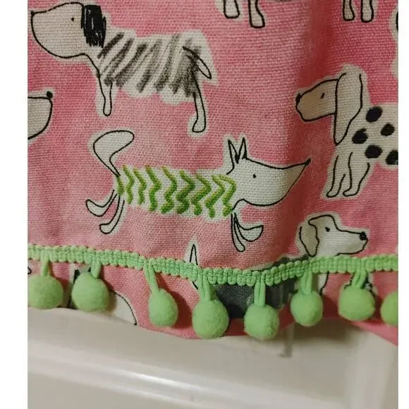 Love, Lilly Skirt Mini Dogs Pom Poms Sz 10 - Picture 3 of 4